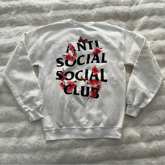 Anti Social Social Club Kkoch Sweatshirt Small White - Picture 1 of 4